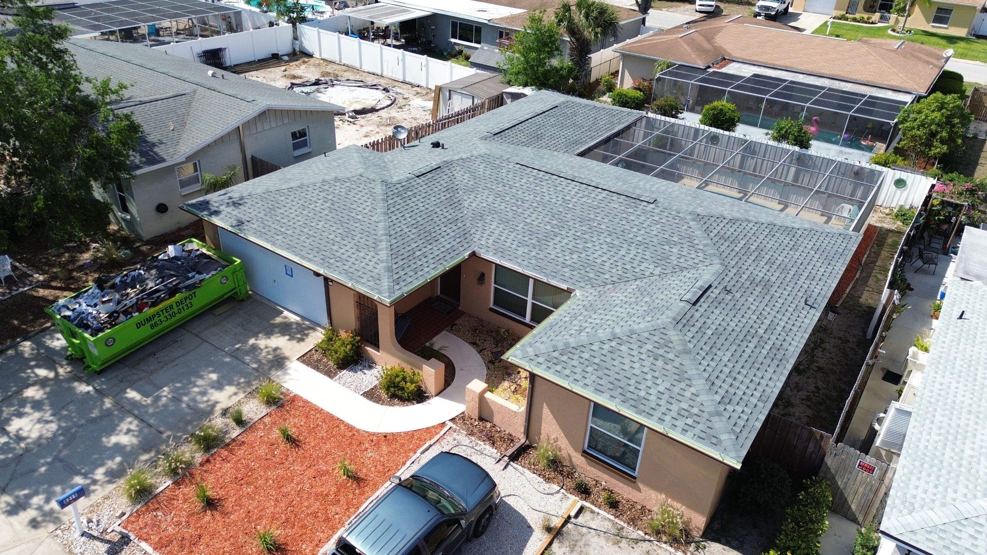 Roof inspection on a Florida home for a real estate transaction